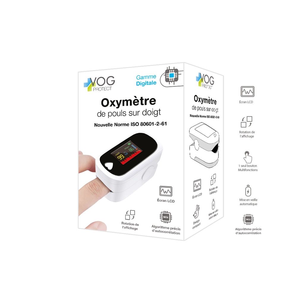 L'oxymètre de doigt est un contrat, dispositif de bout du doigt pour  mesurer les valeurs Sp02 rapidement et décisivement.